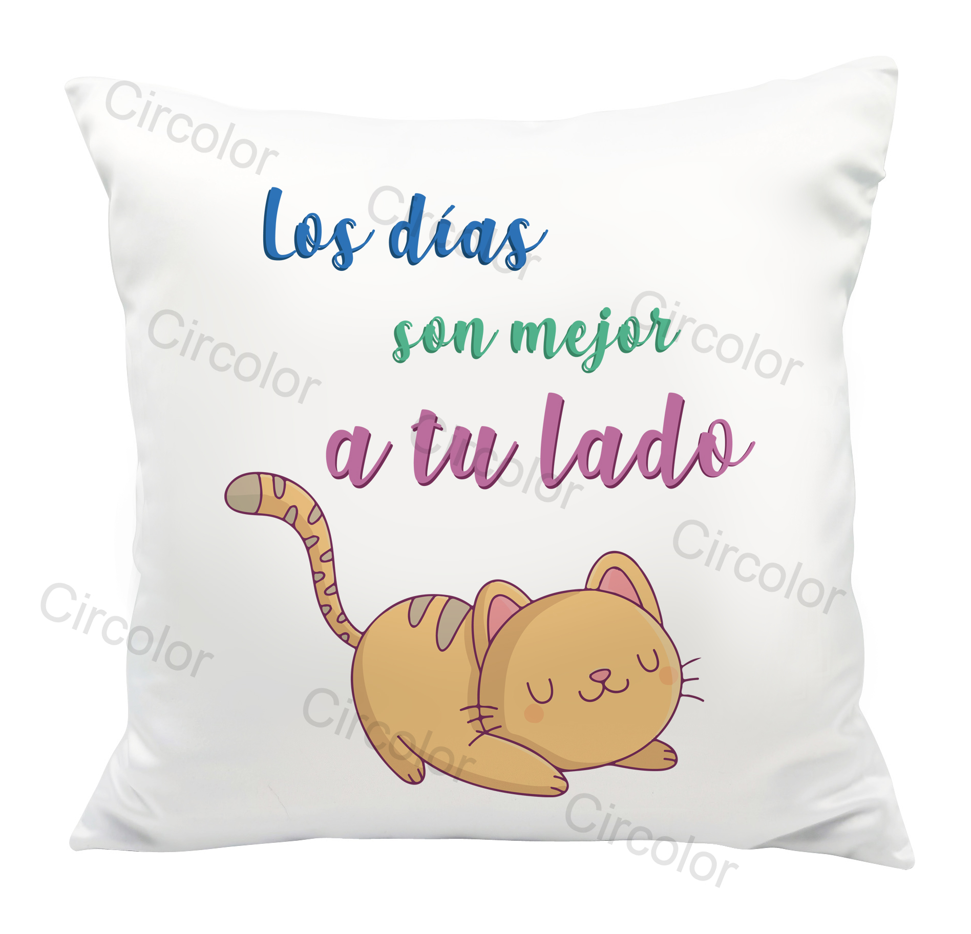 Cojín - "Los días son mejores a tu lado" - Imagen 2
